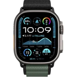Spigen Apple Watch Se 2022 44Mm|Apple Watch 10 46Mm-PASEK WBF1 BAND APPLE WATCH 6 / 7 / 8 / 9 / 10 / SE / ULTRA 1 / 2 (44 / 45 / 46 / 49 MM) BLACK/GREEN