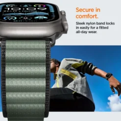Spigen Apple Watch Se 2022 44Mm|Apple Watch 10 46Mm-PASEK WBF1 BAND APPLE WATCH 6 / 7 / 8 / 9 / 10 / SE / ULTRA 1 / 2 (44 / 45 / 46 / 49 MM) BLACK/GREEN