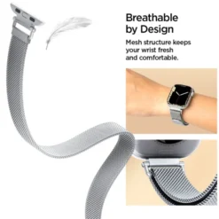 Spigen Apple Watch Se 2024 40Mm|Apple Watch 8 42Mm-PASEK WBM4 BAND APPLE WATCH 8 / 9 / 10 / 11 / SE (40 / 41 / 42 MM) SILVER