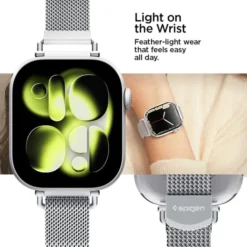 Spigen Apple Watch Se 2024 40Mm|Apple Watch 8 42Mm-PASEK WBM4 BAND APPLE WATCH 8 / 9 / 10 / 11 / SE (40 / 41 / 42 MM) SILVER