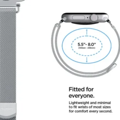 Spigen Apple Watch Se 2024 40Mm|Apple Watch 8 42Mm-PASEK WBM4 BAND APPLE WATCH 8 / 9 / 10 / 11 / SE (40 / 41 / 42 MM) SILVER