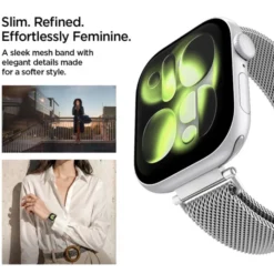 Spigen Apple Watch Se 2024 40Mm|Apple Watch 8 42Mm-PASEK WBM4 BAND APPLE WATCH 8 / 9 / 10 / 11 / SE (40 / 41 / 42 MM) SILVER