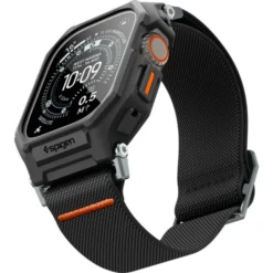 Spigen Apple Watch Ultra 2 49Mm|Apple-PASEK Z ETUI APPLE WATCH ULTRA 1 / 2 / 3 (49 MM) LITE FIT PRO & TEMPERED GLASS MATTE BLACK