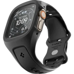 Spigen Apple Watch Ultra 2 49Mm|Apple-PASEK Z ETUI APPLE WATCH ULTRA 1 / 2 / 3 (49 MM) LIQUID AIR PRO & TEMPERED GLASS CZARNY