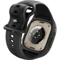 Spigen Apple Watch Ultra 2 49Mm|Apple-PASEK Z ETUI APPLE WATCH ULTRA 1 / 2 / 3 (49 MM) LIQUID AIR PRO & TEMPERED GLASS CZARNY