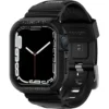 Spigen Apple Watch 5 42Mm|Apple Watch 5 45Mm-Pasek z Etui Rugged Armor Pro Apple Watch Ultra 9 8 7 SE 2022 42mm 44mm 45mm 49mm Czarny