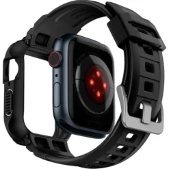 Spigen Apple Watch 5 42Mm|Apple Watch 5 45Mm-Pasek z Etui Rugged Armor Pro Apple Watch Ultra 9 8 7 SE 2022 42mm 44mm 45mm 49mm Czarny