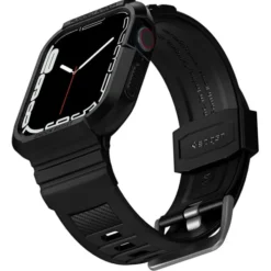 Spigen Apple Watch 5 42Mm|Apple Watch 5 45Mm-Pasek z Etui Rugged Armor Pro Apple Watch Ultra 9 8 7 SE 2022 42mm 44mm 45mm 49mm Czarny