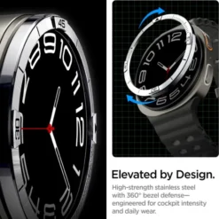 Spigen Galaxy Watch 8 44Mm|Samsung-PIERŚCIEŃ ETUI SAMSUNG GALAXY WATCH 8 44 MM BEZEL TUNE PILOT SREBRNY