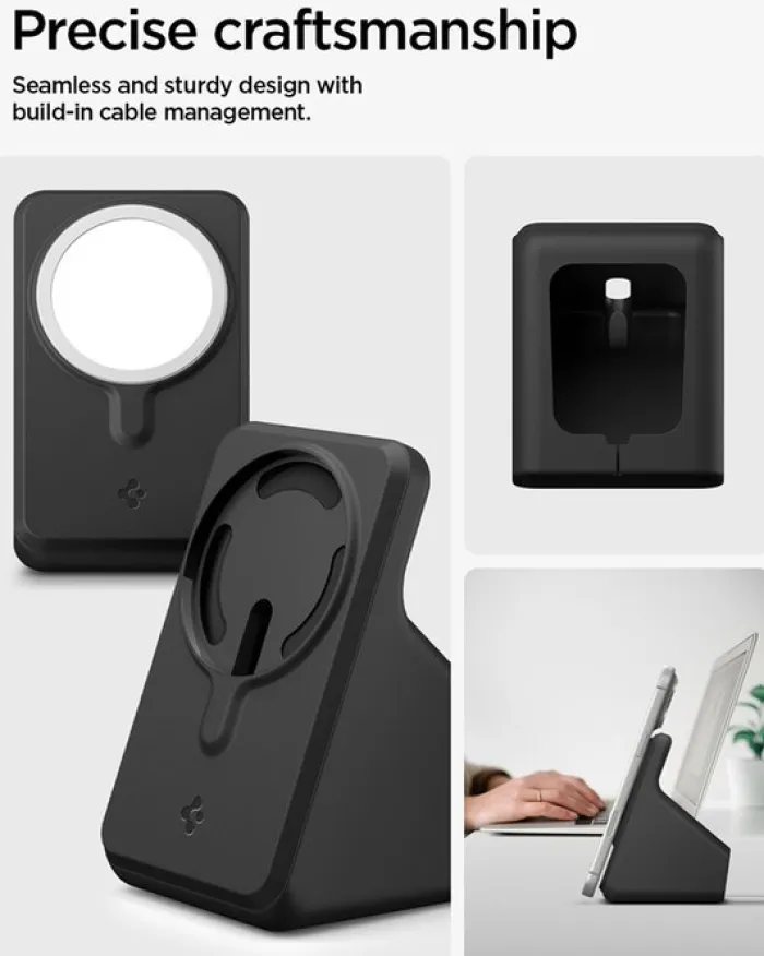 Spigen Podstawki-PODSTAWKA DO ŁADOWARKI MAGSAFE CHARGER STAND S BLACK