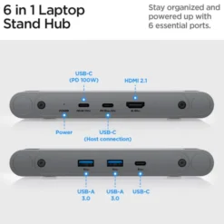 Spigen Podstawki-PODSTAWKA NA LAPTOP STAND HUB SPACE GREY