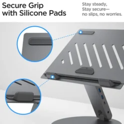 Spigen Podstawki-PODSTAWKA NA LAPTOP STAND HUB SPACE GREY