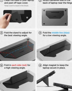 Spigen Podstawki-PODSTAWKA POD LAPTOPA SLIMFOLD DO 16 CALI LD201-S3 CZARNA