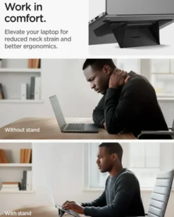 Spigen Podstawki-PODSTAWKA POD LAPTOPA SLIMFOLD DO 16 CALI LD201-S3 CZARNA