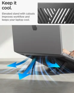 Spigen Podstawki-PODSTAWKA POD LAPTOPA SLIM FOLD CZARNA