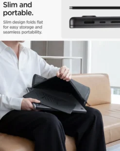 Spigen Podstawki-PODSTAWKA POD LAPTOPA SLIM FOLD CZARNA