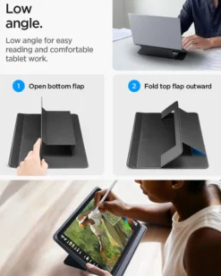 Spigen Podstawki-PODSTAWKA SLIM FOLD LD201-S7 14 CALI CZARNA
