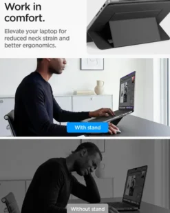 Spigen Podstawki-PODSTAWKA SLIM FOLD LD201-S7 14 CALI CZARNA