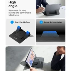 Spigen Podstawki-PODSTAWKA LD201-S8 SLIMFOLD LAPTOP & TABLET STAND SPACE GREY