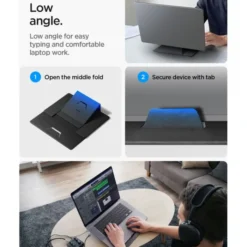 Spigen Podstawki-PODSTAWKA LD201-S8 SLIMFOLD LAPTOP & TABLET STAND SPACE GREY