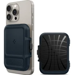 Spigen Iphone 14 Plus|Portfele Magsafe-PORTFEL MAGASEF LOCK FIT UNIWERSALNY CARD HOLDER GRANATOWY