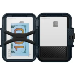Spigen Iphone 14 Plus|Portfele Magsafe-PORTFEL MAGASEF LOCK FIT UNIWERSALNY CARD HOLDER GRANATOWY