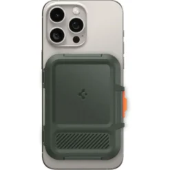 Spigen Iphone 14 Plus|Portfele Magsafe-PORTFEL MAGASEF LOCK FIT UNIWERSALNY CARD HOLDER KHAKI ZIELONY