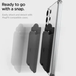 Spigen Portfele Magsafe-PORTFEL MAGSAFE GALAXY S URBAN FIT MAGNETIC CARD HOLDER CZARNY