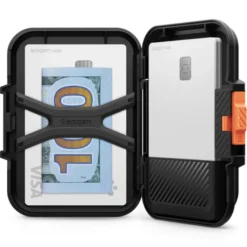 Spigen Iphone 14 Plus|Portfele Magsafe-PORTFEL MAGSAFE LOCK FIT UNIWERSALNY CARD HOLDER CZARNY