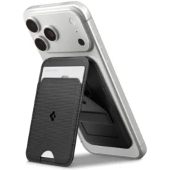 Spigen Iphone 14 Plus|Portfele Magsafe-PORTFEL MAGSAFE S314-3 SLIM FOLD UNIWERSALNY CARD HOLDER CZARNY