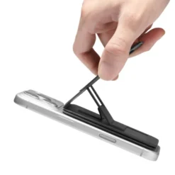 Spigen Iphone 14 Plus|Portfele Magsafe-PORTFEL MAGSAFE S314-3 SLIM FOLD UNIWERSALNY CARD HOLDER CZARNY