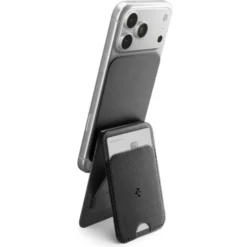 Spigen Iphone 14 Plus|Portfele Magsafe-PORTFEL MAGSAFE S314-3 SLIM FOLD UNIWERSALNY CARD HOLDER CZARNY