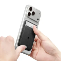 Spigen Iphone 14 Plus|Portfele Magsafe-PORTFEL MAGSAFE S314-3 SLIM FOLD UNIWERSALNY CARD HOLDER CZARNY