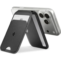 Spigen Iphone 14 Plus|Portfele Magsafe-PORTFEL MAGSAFE S314-2 SLIM FOLD UNIWERSALNY CARD HOLDER CZARNY