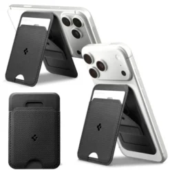 Spigen Iphone 14 Plus|Portfele Magsafe-PORTFEL MAGSAFE S314-1 SLIM FOLD UNIWERSALNY CARD HOLDER CZARNY