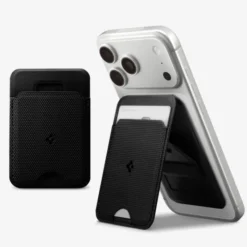Spigen Iphone 14 Plus|Portfele Magsafe-PORTFEL MAGSAFE S314-1 SLIM FOLD UNIWERSALNY CARD HOLDER CZARNY