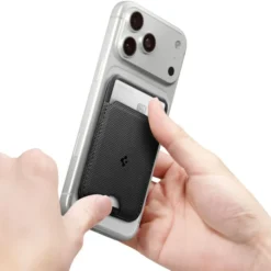 Spigen Iphone 14 Plus|Portfele Magsafe-PORTFEL MAGSAFE S314-1 SLIM FOLD UNIWERSALNY CARD HOLDER CZARNY