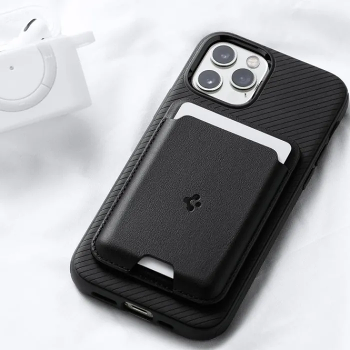 Spigen Iphone 14 Plus|Portfele Magsafe-PORTFEL MAGSAFE VALENTINUS UNIWERSALNY CARD HOLDER CZARNY