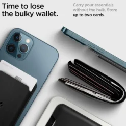 Spigen Iphone 14 Plus|Portfele Magsafe-PORTFEL MAGSAFE VALENTINUS UNIWERSALNY CARD HOLDER CZARNY