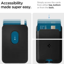 Spigen Iphone 14 Plus|Portfele Magsafe-PORTFEL MAGSAFE VALENTINUS UNIWERSALNY CARD HOLDER CZARNY