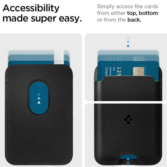 Spigen Iphone 14 Plus|Portfele Magsafe-PORTFEL MAGSAFE VALENTINUS UNIWERSALNY CARD HOLDER CZARNY