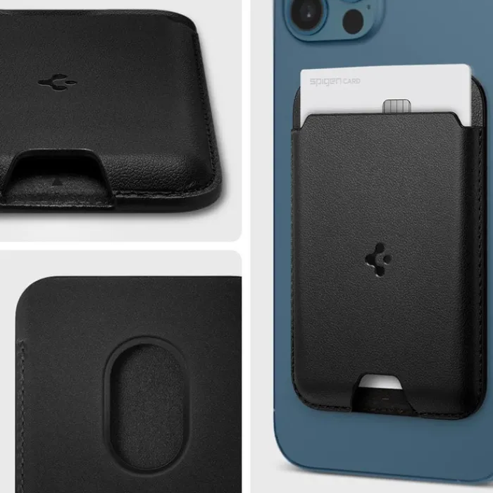 Spigen Iphone 14 Plus|Portfele Magsafe-PORTFEL MAGSAFE VALENTINUS UNIWERSALNY CARD HOLDER CZARNY