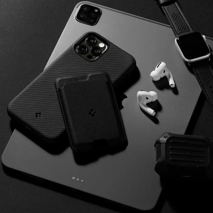 Spigen Iphone 14 Plus|Portfele Magsafe-PORTFEL MAGSAFE VALENTINUS UNIWERSALNY CARD HOLDER CZARNY