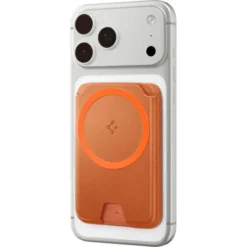 Spigen Iphone 14 Plus|Portfele Magsafe-PORTFEL MAGSAFE VALENTINUS MAGFIT+ UNIWERSALNY METALLIC ORANGE