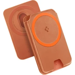 Spigen Iphone 14 Plus|Portfele Magsafe-PORTFEL MAGSAFE VALENTINUS MAGFIT+ UNIWERSALNY METALLIC ORANGE