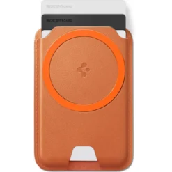 Spigen Iphone 14 Plus|Portfele Magsafe-PORTFEL MAGSAFE VALENTINUS MAGFIT+ UNIWERSALNY METALLIC ORANGE