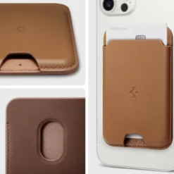 Spigen Iphone 14 Plus|Portfele Magsafe-PORTFEL MAGSAFE VALENTINUS UNIWERSALNY CARD HOLDER BRĄZOWY