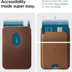 Spigen Iphone 14 Plus|Portfele Magsafe-PORTFEL MAGSAFE VALENTINUS UNIWERSALNY CARD HOLDER BRĄZOWY