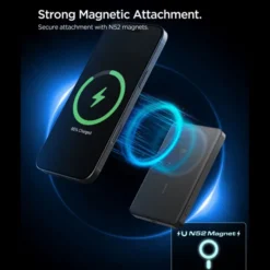 Spigen Powerbanki-POWERBANK MAGAFE EA2205MQ ESSENTIAL 5000MAH 22.5W QI2 CZARNY