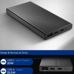 Spigen Ładowarki|Powerbanki-POWERBANK ESSENTAIL EA2210 POWER BANK 10000 MAH 22.5W BLACK